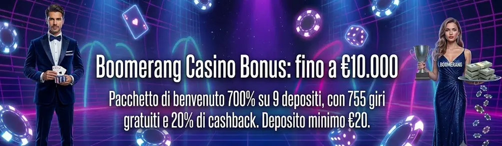 Boomerang casino bonus di deposito