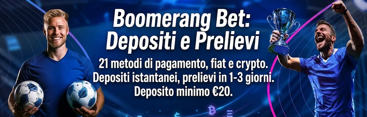Boomerang Bet metodi pagamento Italia